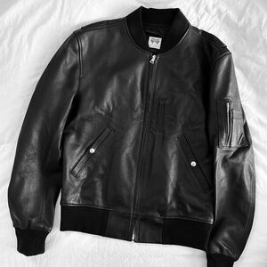 Falcon Garments goatskin leather jacket MA-1 bomber